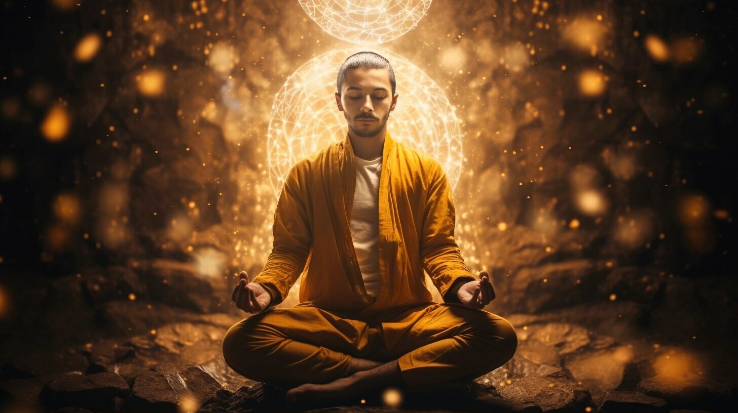 Spiritual manifestation concept art.