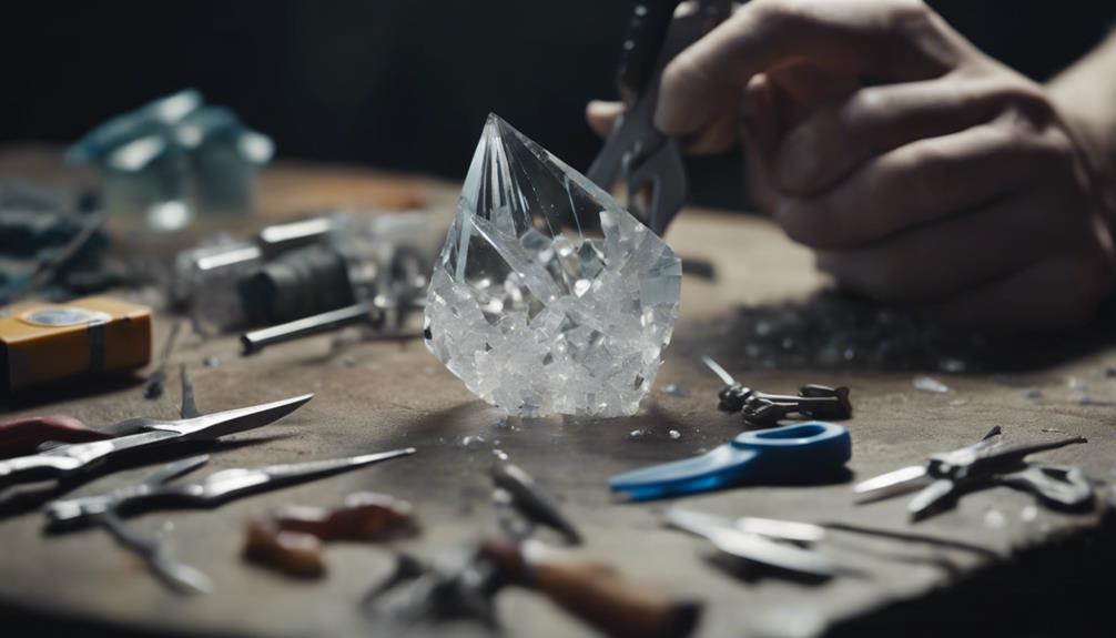 repair chipped crystals carefully